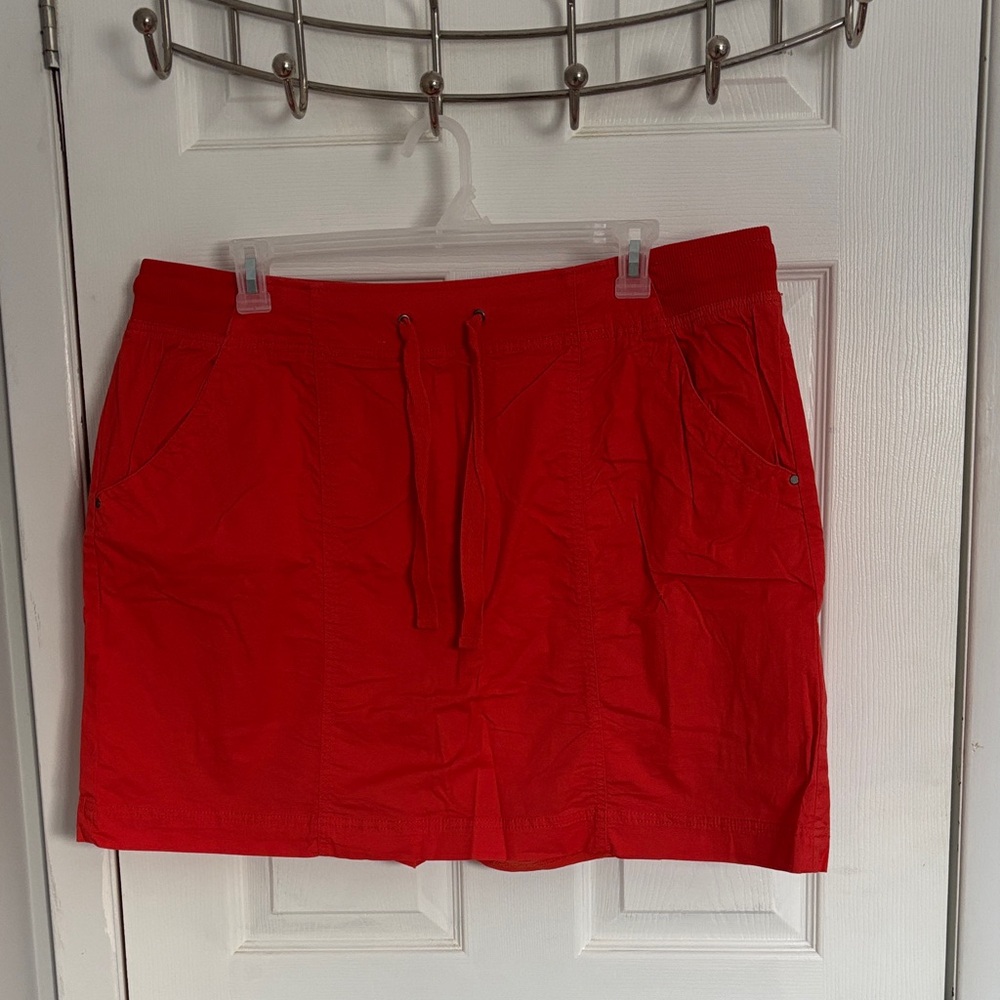 Orange Drawstring Skort